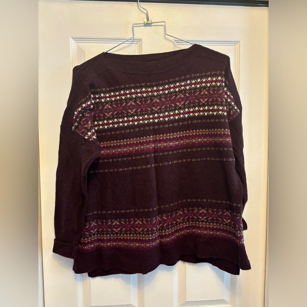 Eddie Bauer Fair Isle Wool Sweater M